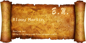 Blasy Martin névjegykártya